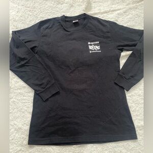 Supreme Black Graphic Long Sleeve Tee